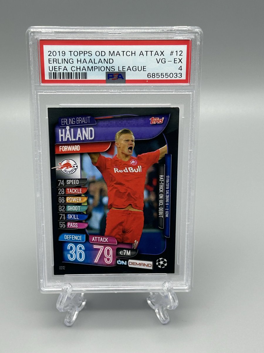 boesch23's tweet photo. Erling Haaland 2019 Topps OD12 PSA 4
$150
#TSSS 10/24 X #SeansStackSale X #CUTL
Shipping Starts @ For BMWT:
πΊπΈ: $5
π¨π¦: $14
$10 Minimum or Stack is Forfeited https://t.co/uxY60OUsxE