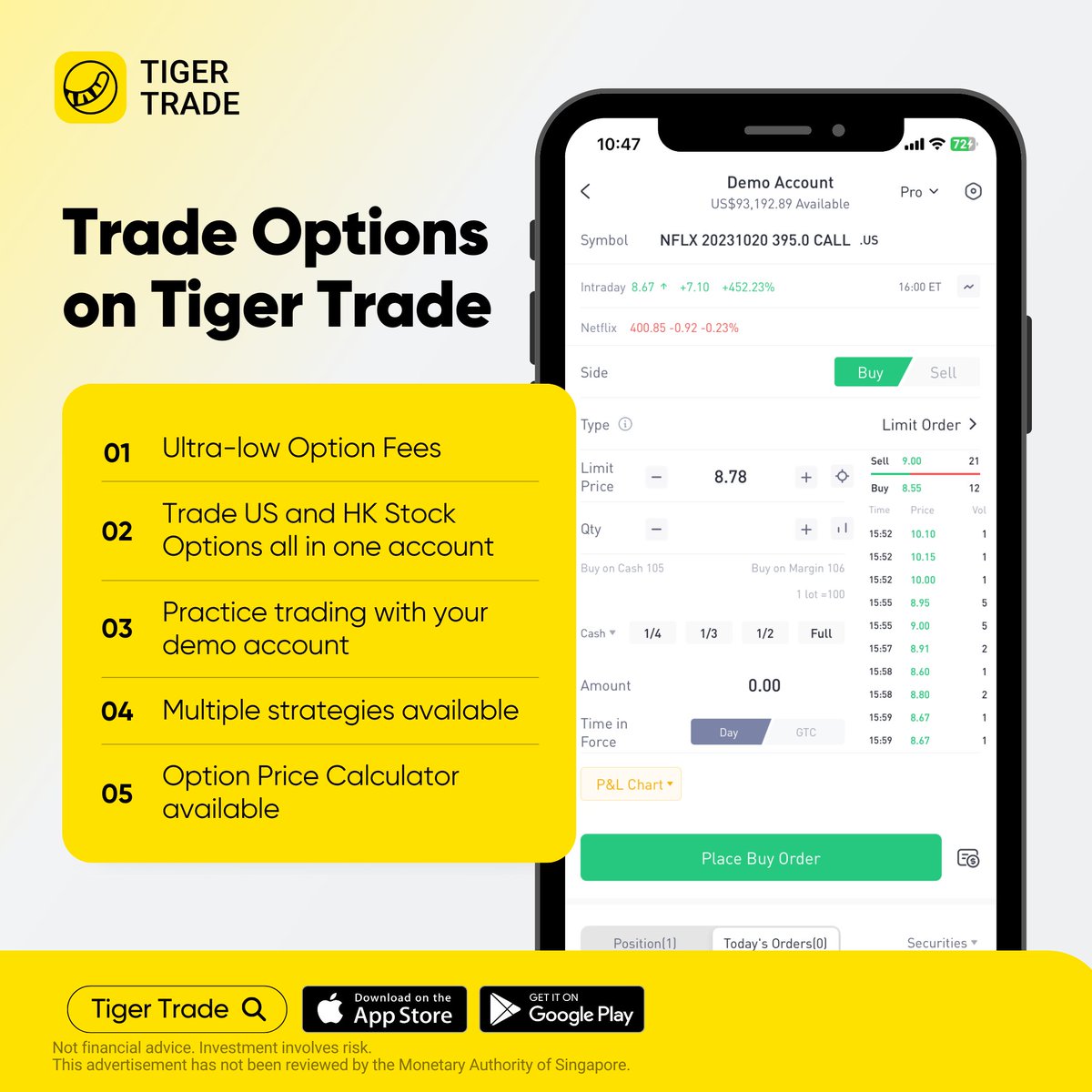 TigerBrokersSG's tweet photo. 📚[Options Dictionary] What is "Iron Condor"❓

🍀The "Iron Condor" involves a combination of two put options and two call options.

This advertisement has not been reviewed by the Monetary Authority of Singapore.
#options #shortput #shortcall #investing #stock #trading #stocks https://t.co/yCqgQlyrch