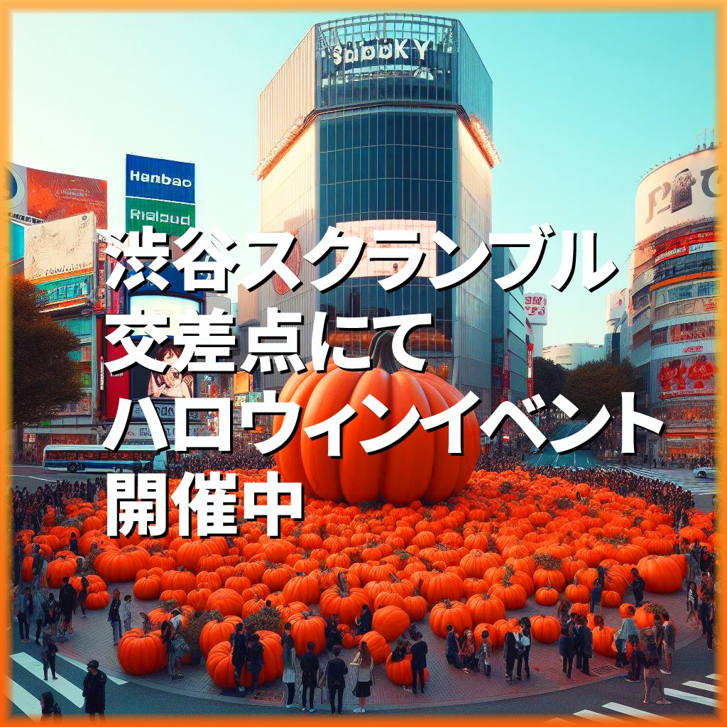 appjodo's tweet photo. 渋谷スクランブル交差点にてハロウィンかぼちゃイベント開催中
#Halloween #Halloween2023 #HalloweenParty #ハロウィン #ハロウィンイラスト #ハロウィン2023 #aigenerated #aigeneratedimages #AIart #渋谷 #ネタ画像 #yrtmx https://t.co/SxtziZU1Rv