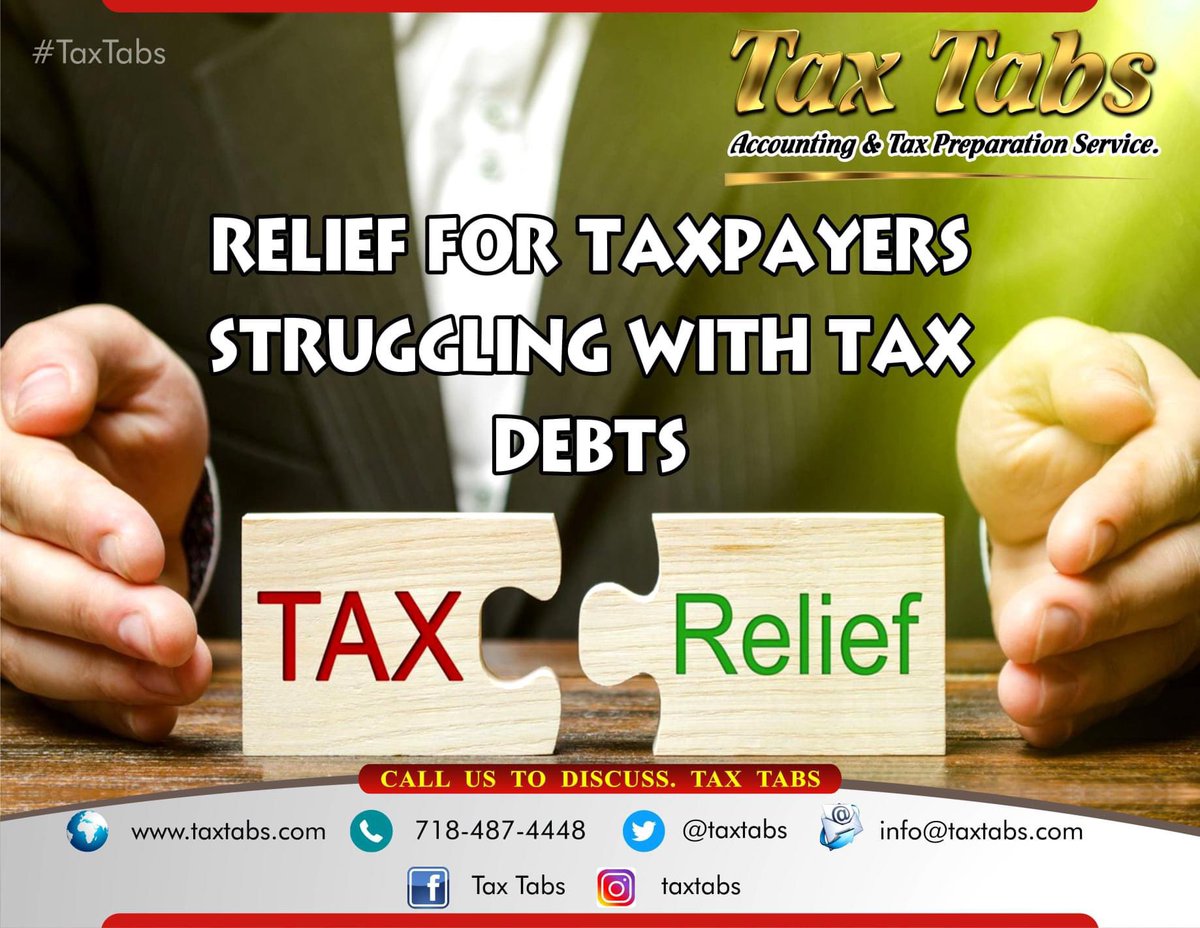 TabsTax's tweet photo. While there have always been payment options available from the IRS to help taxpayers struggling to pay tax debts, the new IRS Taxpayer Relief Initiative was put into place to expand these options and offer relief during the pandemic. Call 718-487-4448 
https://t.co/CGrGr2bWau https://t.co/BybkArUBXa