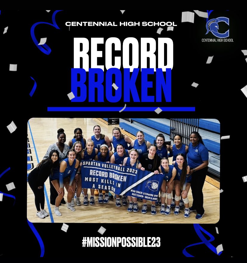 Congratulations to the Lady Spartans for breaking another record. Most kills in a season!