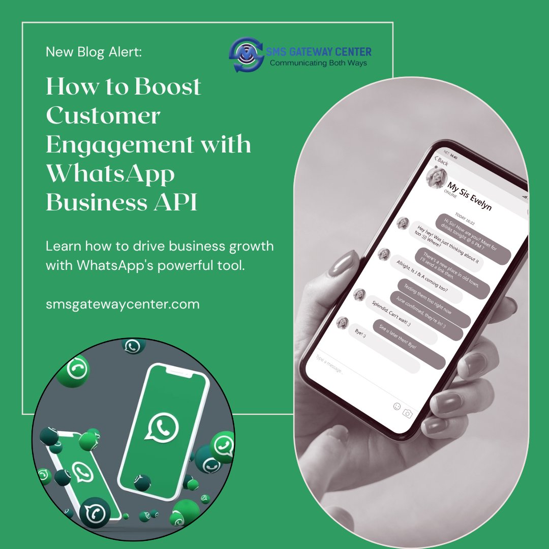 SMSGatewayIndia's tweet image. WhatsApp Business API: How to Boost Customer Engagement and Drive Business Growth

smsgatewaycenter.com/blog/whatsapp-…

#WhatsAppBusinessAPI #WhatsAppPromotion #SMSGatewayCenter #CustomerEngagement #BusinessGrowth #ProfessionalProfiles #MessageTemplates #EfficientResponses