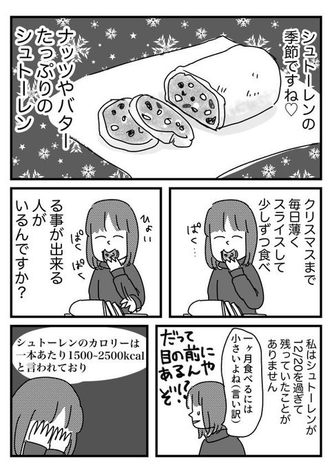 シュトーレンを美しく食べきれる人は太ってない法則 【再掲】