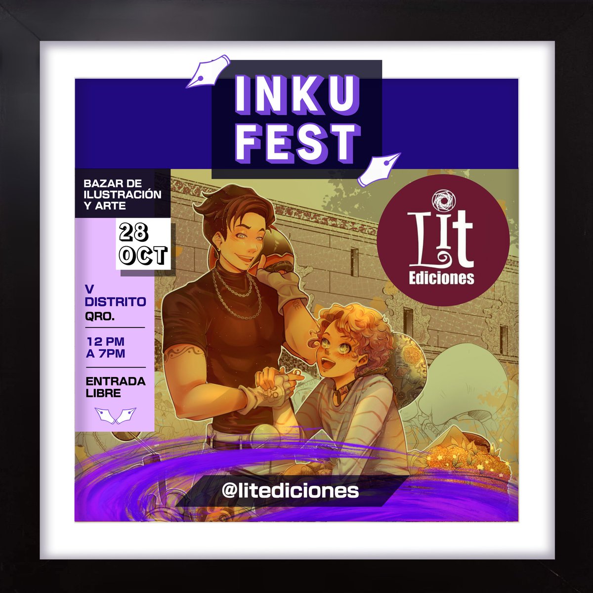 litediciones's tweet photo. ¡Lit Ediciones llega por primera vez a Querétaro en Inku Fest! 

Estaremos el 28 de octubre en V Distrito, presentando todo el BL que necesitas. 

¡Allá nos vemos!

#BL #BoysLove #Yaoi #ComicBL #LitEdiciones #inkufest #ilustracionmexico #artemexicano🇲🇽 https://t.co/biFcM4xLO8