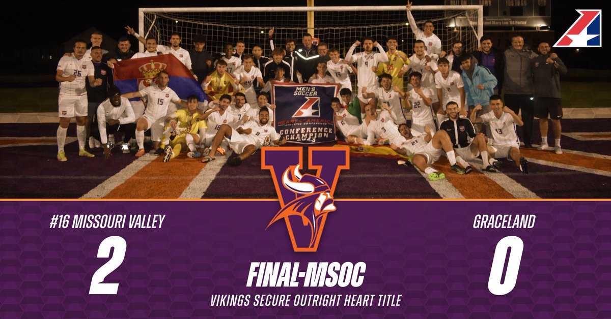 No. 16 Missouri Valley College Men's Soccer Secures Outright Heart Title With Shutout Win Over Graceland! #valleywillroll
valleywillroll.com/sports/msoc/20…