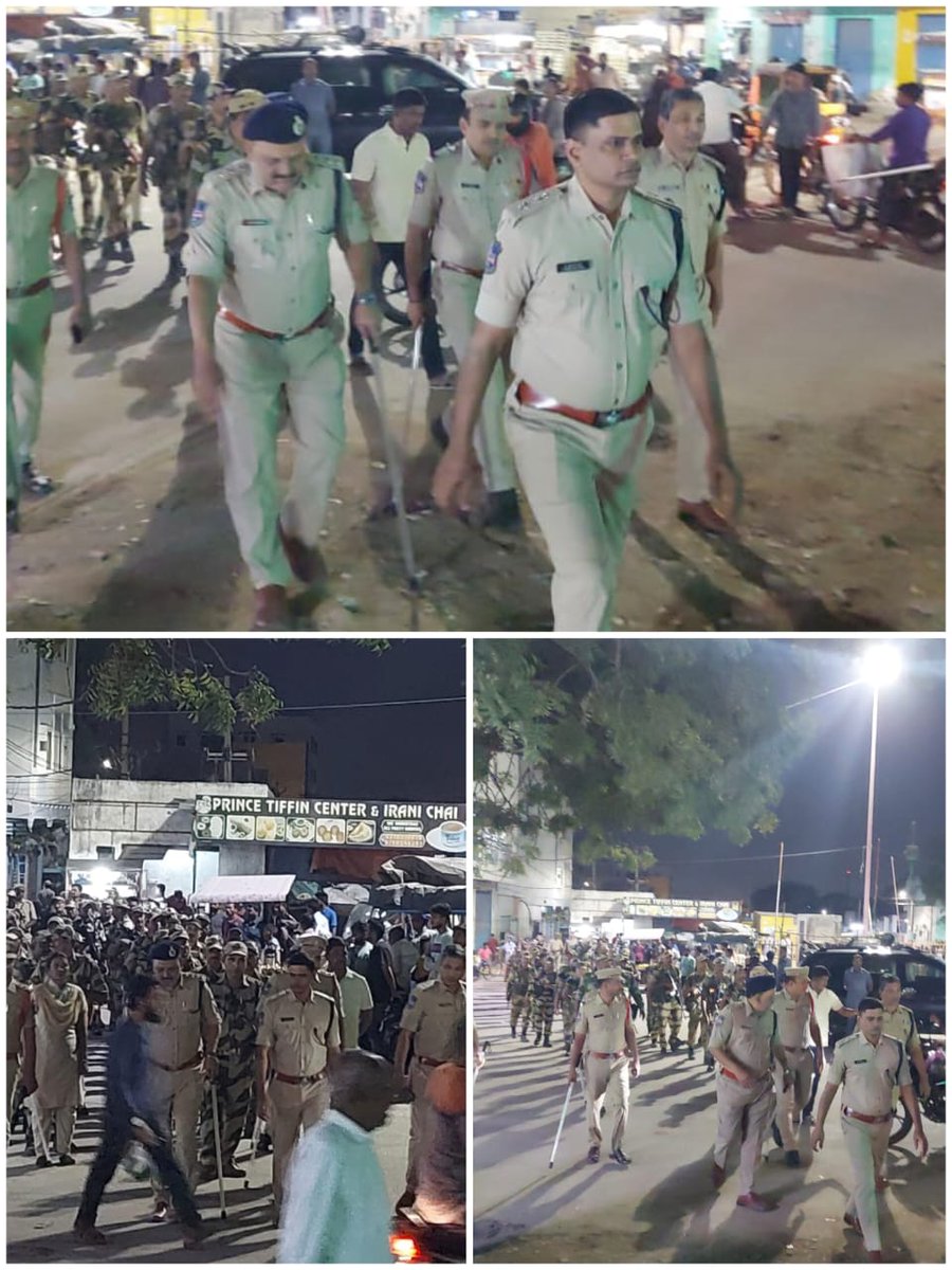 The flag march was conducted in the limits of Kukatpally constituency with around 53 armed force and 15 civil force on 24.10.2023, to instill confidence among the public.