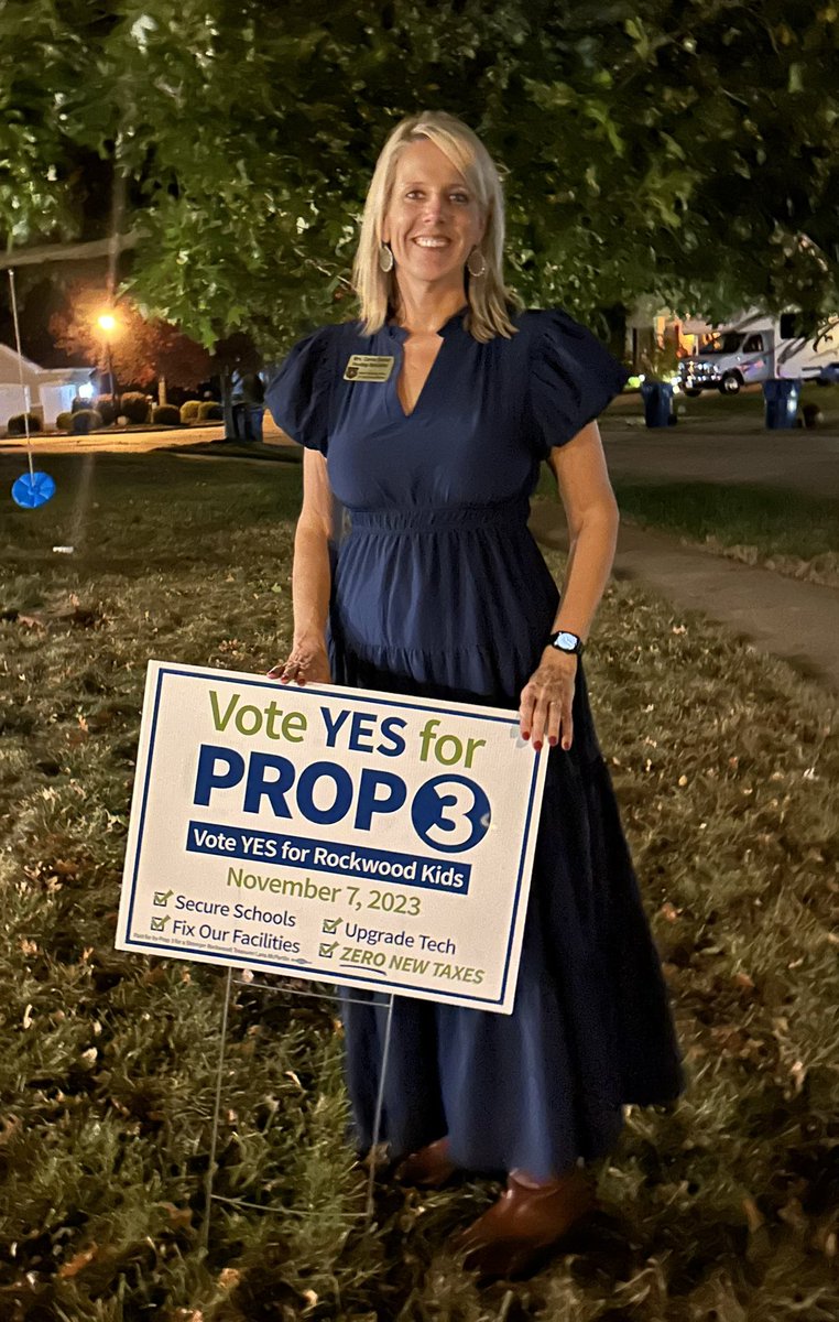 Just got home from conferences and found this in our yard! ❤️ Vote YES on November 7! #WeAreRockwood

By voting yes, stakeholders are not voting for a tax increase. 
More information on Prop 3 at rsdmo.org/prop3