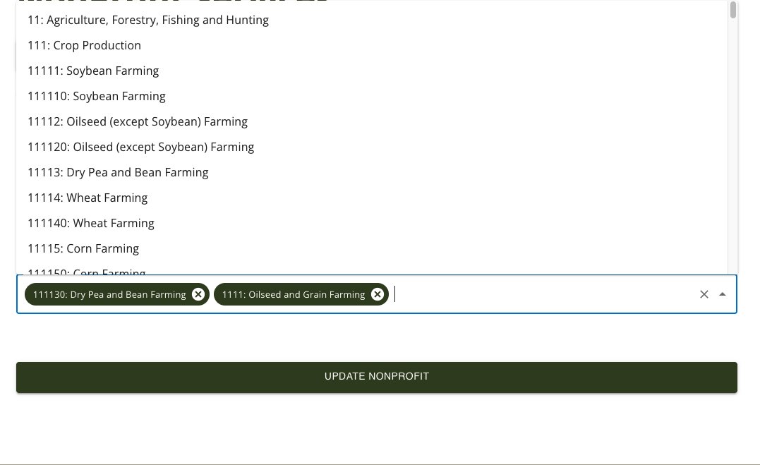 Release Notes CMS v0.9.18-We have updated our API and CMS. NAICS Codes are now available within the NonProfit module. You can add up to 10 NAICS codes in the CMS.#nonprofitorganization #nonprofit #veteranbuilt #veteranshelpingveterans #veteran #veteransupport #veterans #marketing