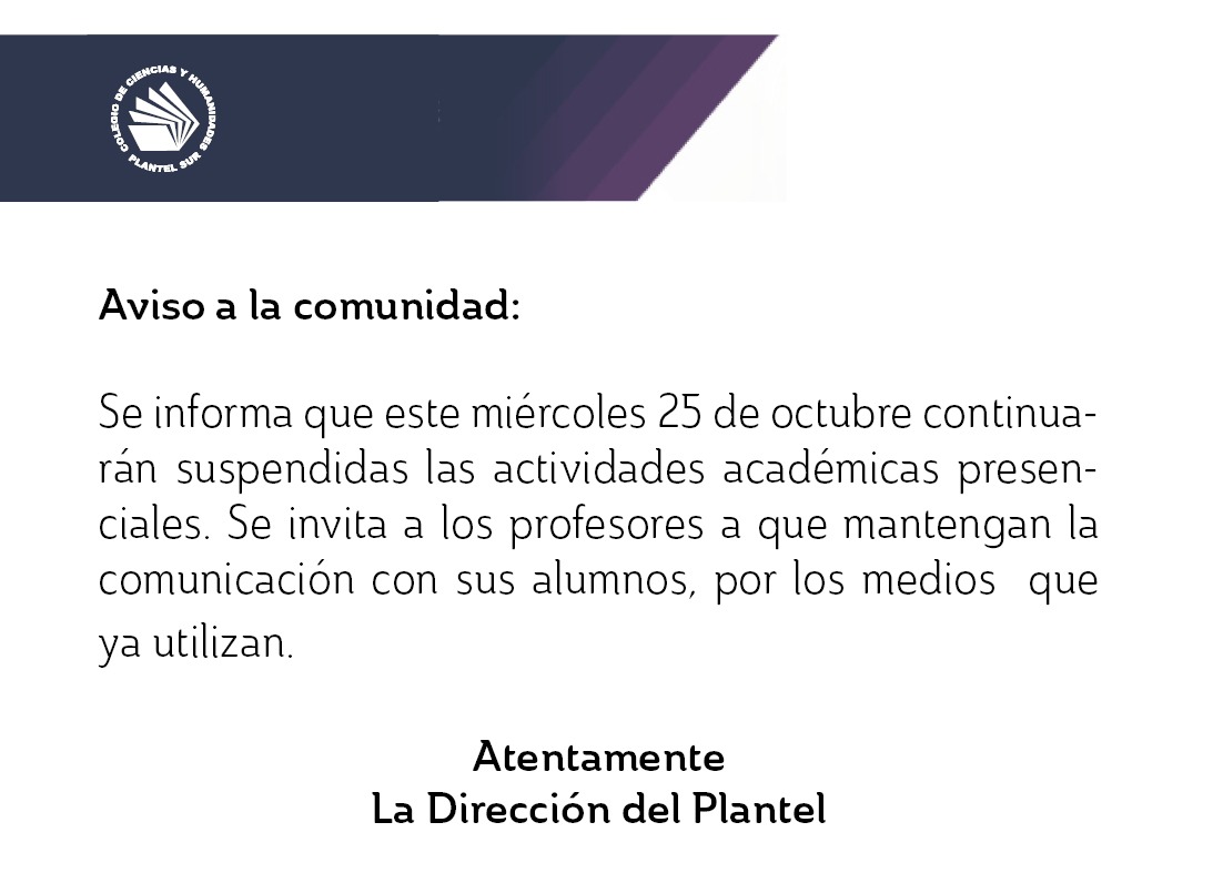 cchsur_oficial's tweet photo. Aviso a la comunidad del #CCHSur https://t.co/v3CPbSR0Ph