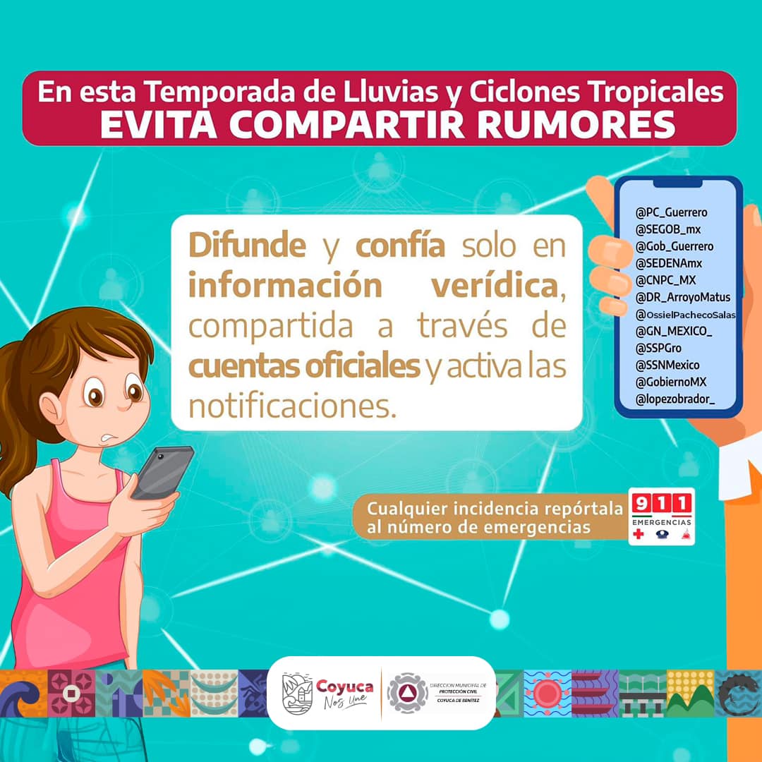 Pedimos a la ciudadanía en general extremar precauciones, ubicar refugios temporales seguros y seguir las recomendaciones oficiales de gobierno.

Ante cualquier emergencia comunicarse a los números:

📷PC: 781 452 47 60
📷911

#CoyucaNosUne