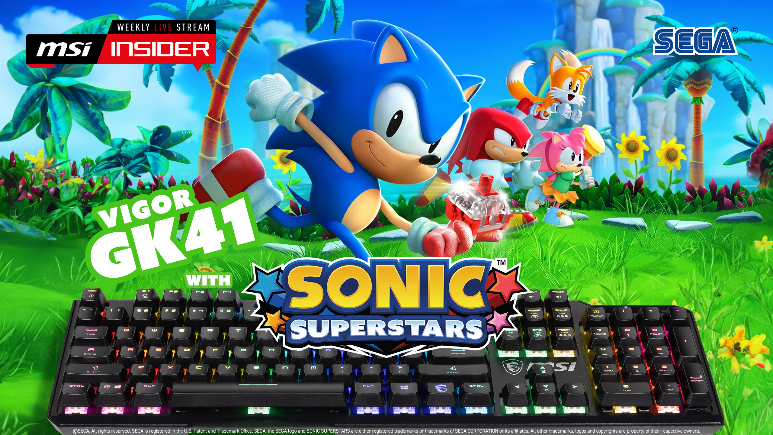 BRAND NEW! Sonic The Hedgehog Gaming Combo Set With Keyboard