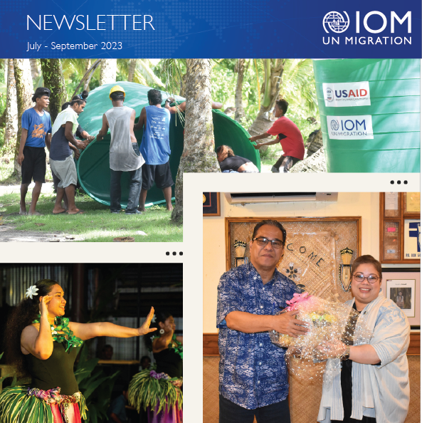 IOMNorthPacific's tweet image. 📣Just out:  IOM Micronesia's quarterly newsletter  

Check out updates about our programing around #EmergencyCommunications, #IntegratedBorderManagement, #Gender, #Livelihoods and more.  

bit.ly/3Q4qGia