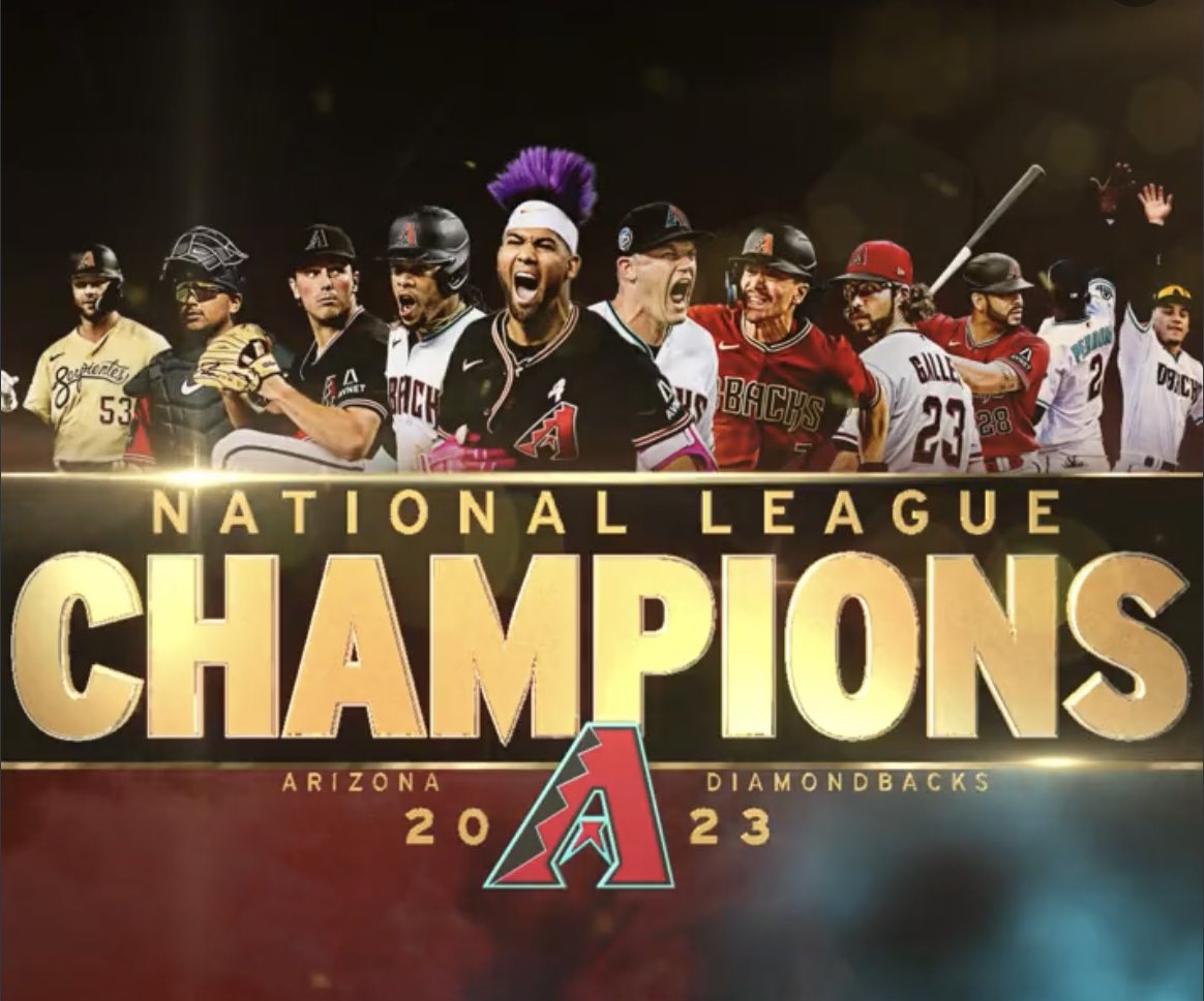 Congratulations to the Arizona Diamondbacks! The MLB World Series begins Friday! Go D-backs! 🔥🔥🔥