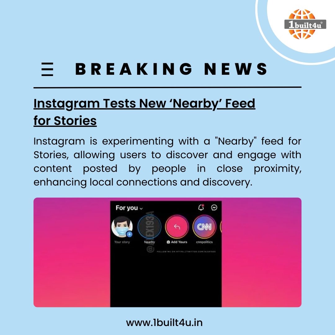 1built4u's tweet image. 🚀 Breaking News! 🌐💼

#1built4u
#InstagramNearby #LocalStories #ProximityFeed #NeighborhoodStories #ExploreNearby #LocalContent #ConnectLocally #NearbyDiscoveries #CommunityStories #GeoStoryFeed