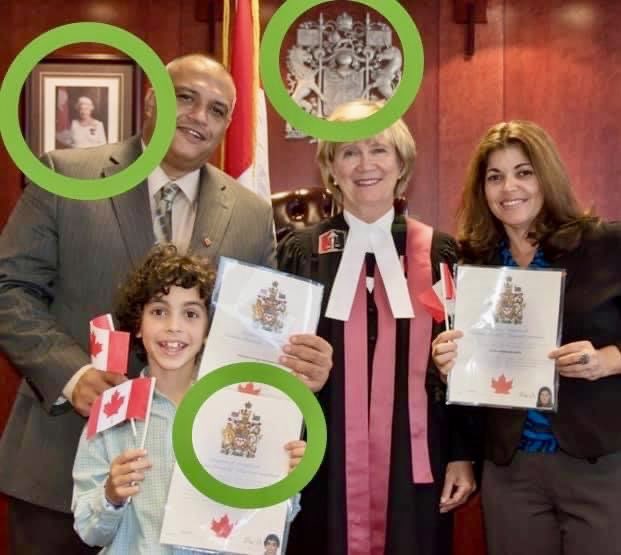 Royal symbols are found throughout Canadian citizenship ceremonies, as the country's king is both nonpartisan, living (unlike a flag or concept) embodiment of the state & constitutional source of authority for all gov'ts, parl's, & courts. #cdncrown #cdnpoli #cdncitizenship