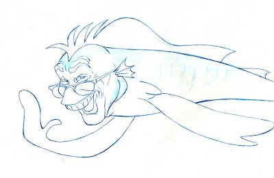thatdaffyduck's tweet photo. Bob Camp art for a scrapped remake of The Incredible Mr. Limpet which would've starred Jim Carrey. 1999. https://t.co/E26SIKaTfv