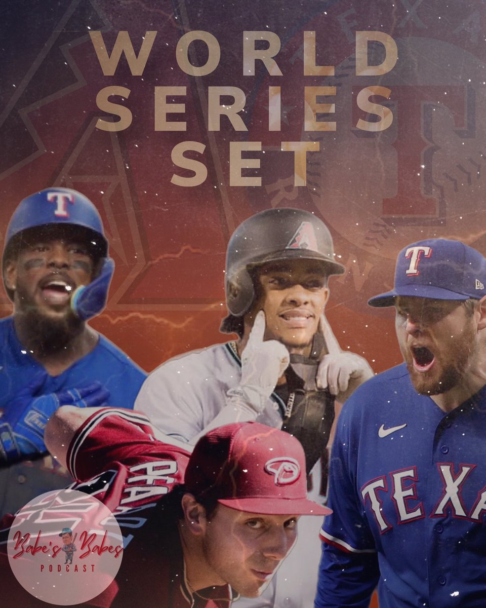 The stage is set ✨ This is the most exciting #postseason I’ve seen in years and it ain’t close. Did you think these would be the two teams still standing at the end? #playoffbaseball #fallclassic #mlb #worldseries #rangers #diamondbacks #GoAndTakeIt #EmbraceTheChaos