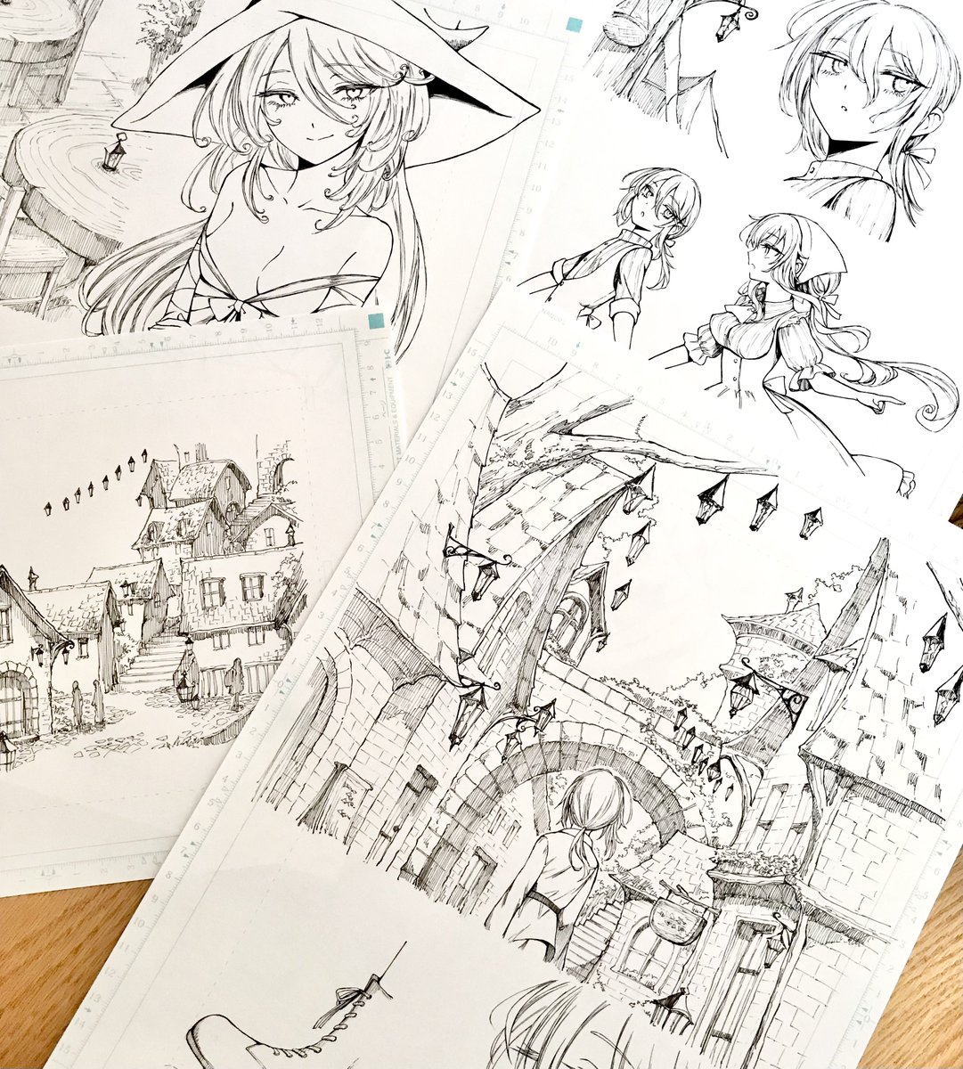 「魔女と暮らす迷いの森」2巻単行本作業中です🖋🖋🖋
今月の雑誌連載はお休みです 