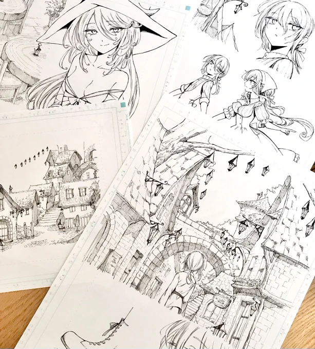 「魔女と暮らす迷いの森」2巻単行本作業中です🖋🖋🖋
今月の雑誌連載はお休みです 