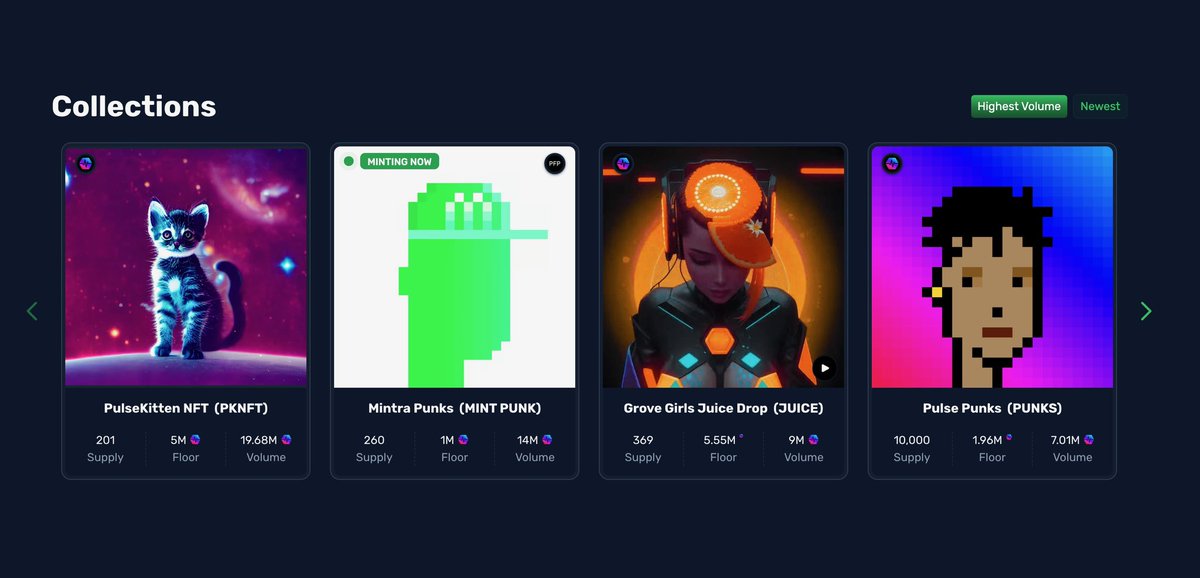 HEXtronaut (@hextronaut) on Twitter photo π π π Soβ¦
<a href="/PulseKittens/">PulseKitten π½ pulsekittens.io π»</a> is already the #1 collection on @mintraio by volume
It seems yield bearing #NFTs are valuableβ¦ π
Meow.
app.mintra.ai/collection/0x7β¦
#PKNFT #MINT #PLS #PulseChain #Hexicans #crypto #NFT #DeFi π π π Soβ¦
<a href="/PulseKittens/">PulseKitten π½ pulsekittens.io π»</a> is already the #1 collection on @mintraio by volume
It seems yield bearing #NFTs are valuableβ¦ π
Meow.
app.mintra.ai/collection/0x7β¦
#PKNFT #MINT #PLS #PulseChain #Hexicans #crypto #NFT #DeFi
