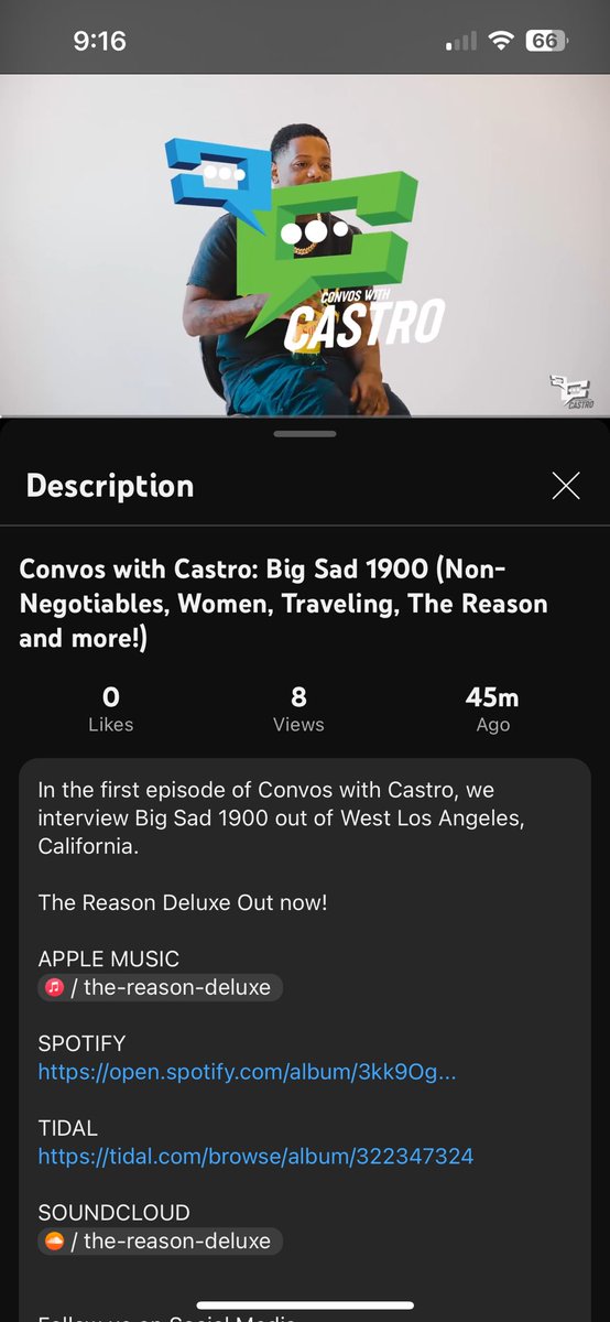 MatttCastro's tweet image. Just dropped my first interview with @bigsad1900 

Go check it out!

The Reason Deluxe OUT NOW!

youtu.be/KfTdsBjAoPk?si…