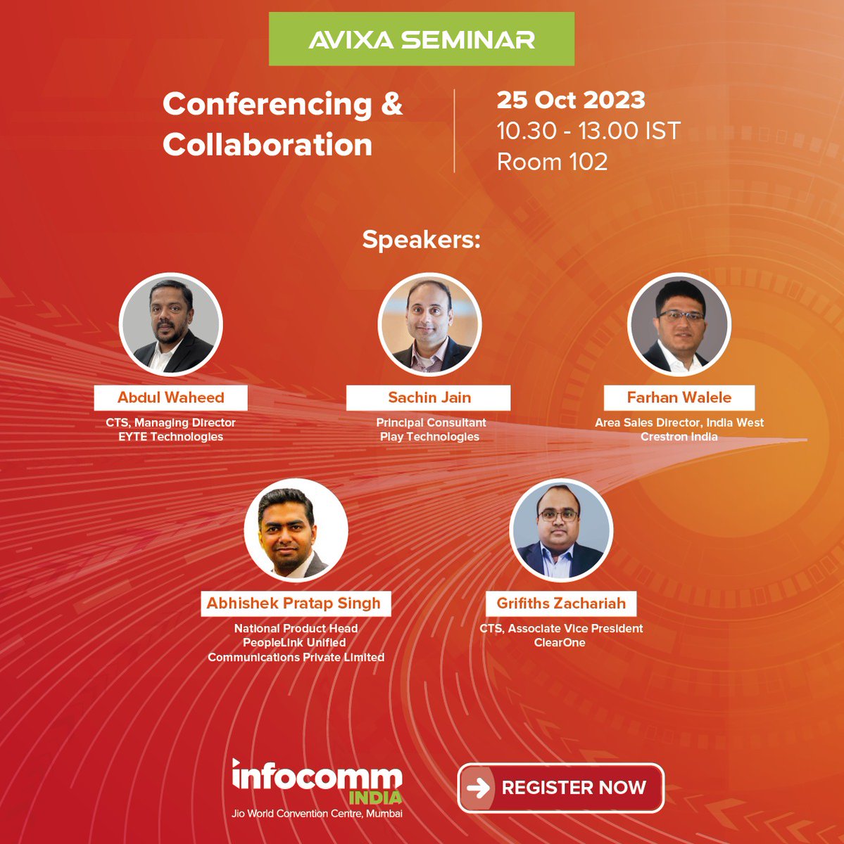 InfoCommIndia's tweet image. Day 1&apos;s summit program! 
*Please note that the summit information is correct at time of banner design. Organizers reserve the right to make changes to the program without prior notice. Check out - hubs.li/Q026GhwV0
#InfoCommIndia #ProAVTechnology #TradeShow #speaker