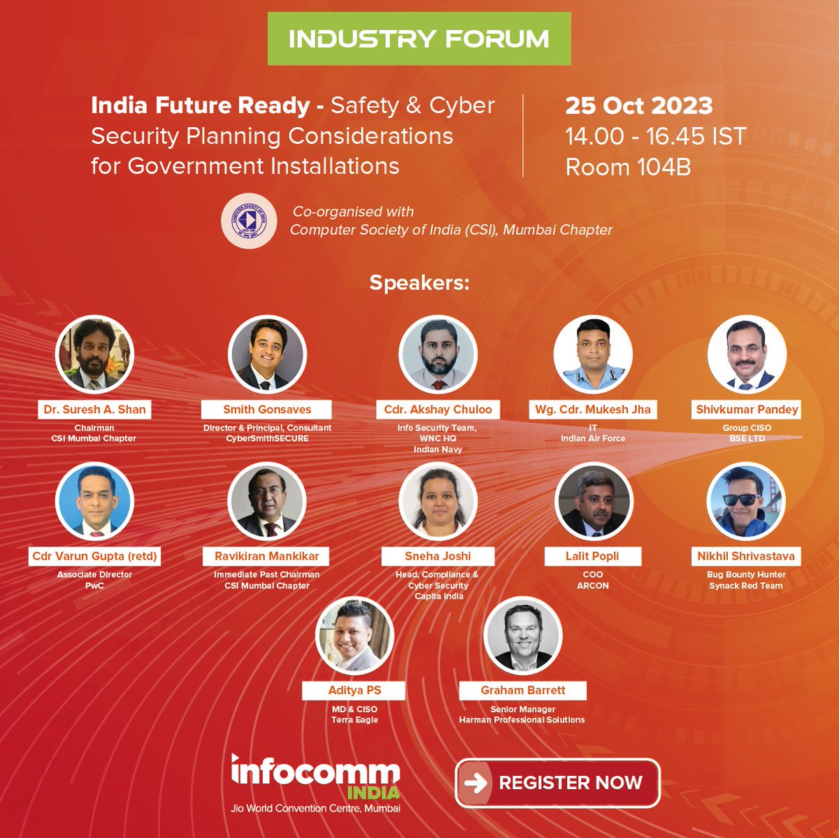 InfoCommIndia's tweet image. Day 1&apos;s summit program! 
*Please note that the summit information is correct at time of banner design. Organizers reserve the right to make changes to the program without prior notice. Check out - hubs.li/Q026GhwV0
#InfoCommIndia #ProAVTechnology #TradeShow #speaker