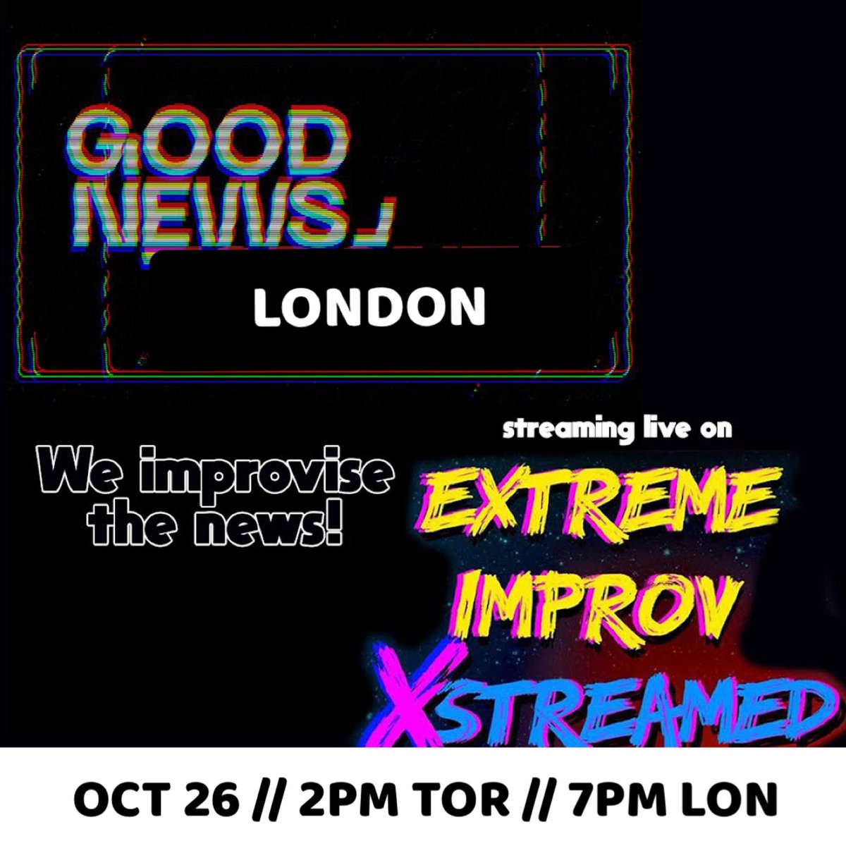 Oops we’re back with a spooktacular show with <a href="/extremeimprov/">Extreme Improv XStreamed Comedy Show</a> 

Feat
<a href="/KorriBirch/">Korri Birch</a> 
@dannyunplanned 
<a href="/lindiglo/">LJP</a> 
@shuyiacts 
#LaurenBaino