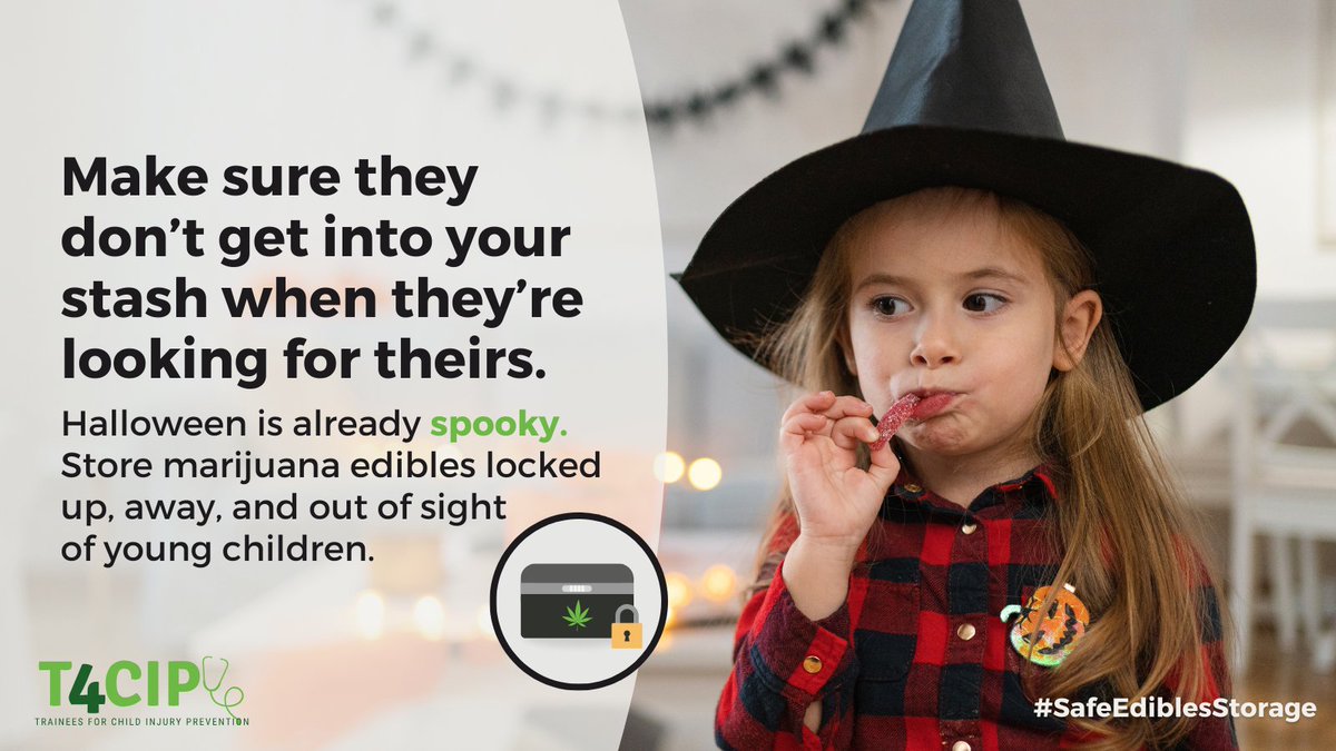 Halloween is coming... and candies might not be just sugar. Keep your little one safe! #SafeEdiblesStorage