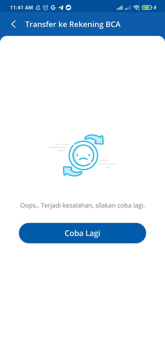 lilliensternus's tweet photo. @HaloBCA halooo minnnn, ini mybca lagi error kahhh??? dari tadi mau transfer tapi munculnya begini terussss. https://t.co/cG9R6shgIU
