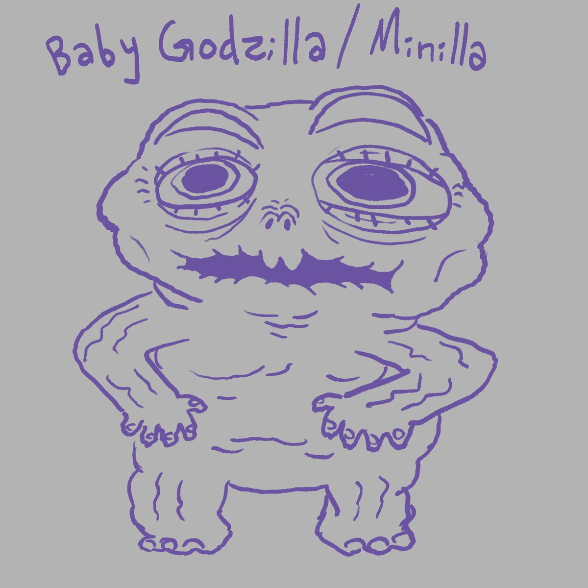 「This is what Baby Godzilla / Minilla loo」|Melody Izaのイラスト