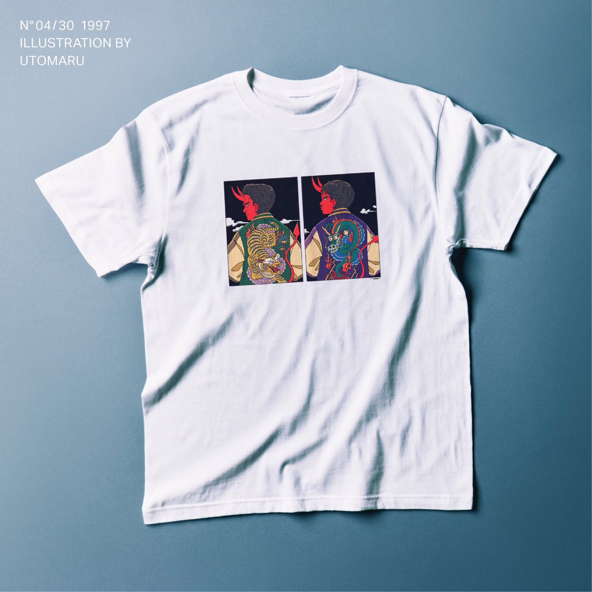 「#ダウンタウンDX30周年 Tシャツプレゼントのイラスト描きました。1997年、」|Utomaruのイラスト