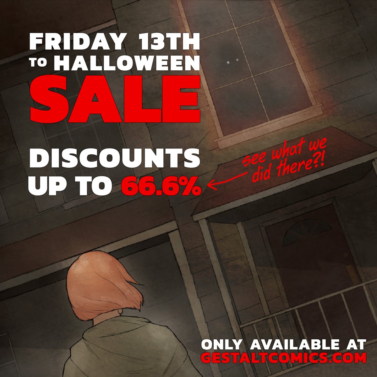 There are only SIX DAYS remaining in our Friday-13th-to-Halloween sale!  EVERY one of our comics and graphic novels are discounted, with some titles reduced by 66.6% (the discount of the beast?!) All deals here: gstlt.au