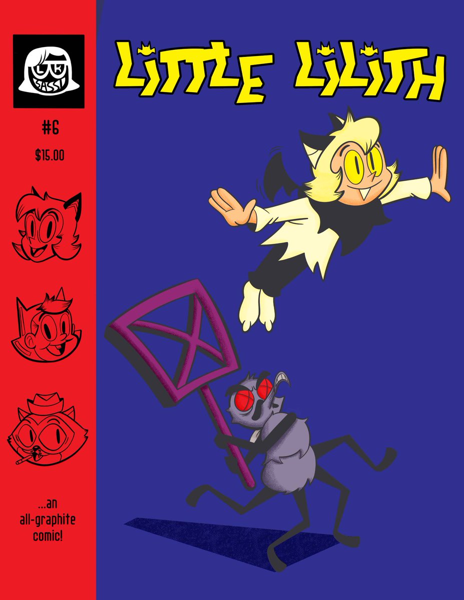 lksassi's tweet image. Here's the cover for Issue 6 of Little Lilith, which I just uploaded this past month! If you'd like a copy, I'm in the process of setting up an Itch page.