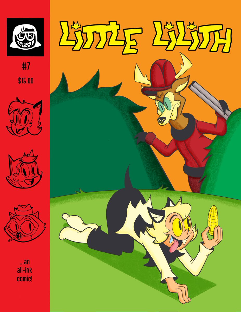 lksassi's tweet image. Finally, here's the cover for the next issue of Little Lilith, Issue 7! This one will be in ink. If you'd like a high-quality copy, I'm in the process of setting up an Itch page.
