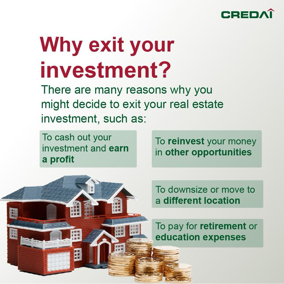 CREDAINational's tweet photo. Plan your real estate exit early to maximize your profits. Follow this space for more tips on choosing the right exit strategy for your individual needs and goals.
#CREDAI #CREDAINational #RealEstateExit #ProfitMaximization #ExitStrategy #PropertyInvestment https://t.co/x40nNcjvIp