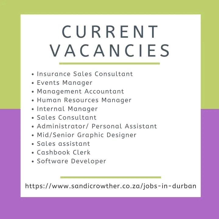 NthabelengDlam3's tweet photo. Click the link below to view our current available positions.

https://t.co/pZEUS99vDh

#jobs #applynow #durbanjobs #jobsindurban #jobsearch #jobseekers #recruitment #recruitmentagency #sandicrowtherrecruitment #jobsza #ballitojobs #jobsinballito #joburgjobs #jobsinjoburg https://t.co/LYOWvgbH9d