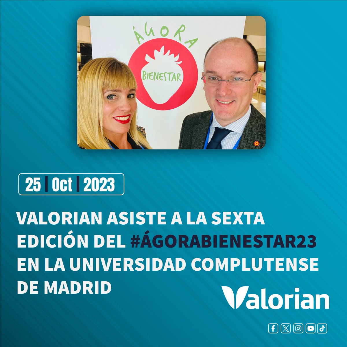 Valorianenred's tweet photo. VALORIAN ASISTE A LA SEXTA EDICIÓN DEL #ÁGORABIENESTAR23 EN LA Universidad Complutense de Madrid

Más información: https://t.co/N773j1YE0e

#Sindicatos  #empleo #recursoshumanos #rrhh #trabajo #laboral #sindicalismo #riesgospsicosociales #tic #bienestarlaboral #prevención #IA https://t.co/PPo0PN8d40