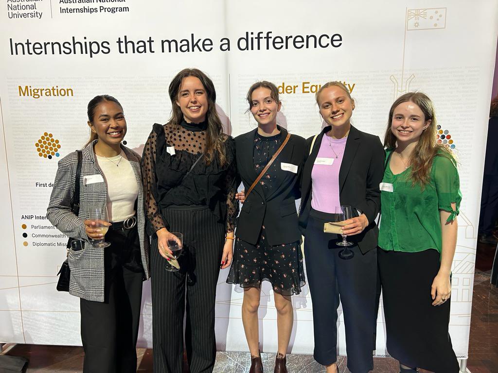 GIWLANU's tweet photo. Some of our current and former GIWL interns celebrated the 30th anniversary of @ANIPInternships. We were excited to see the increase in gender equality research projects, and many of them by GIWL interns. https://t.co/xgK2uJsCXm