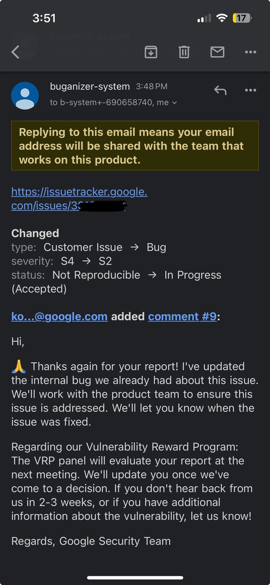 Literally after many duplicates finally Happy to Secure @Google @GoogleVRP ❤️ #bugbounty #google #hardwork #Vulnerability #bug