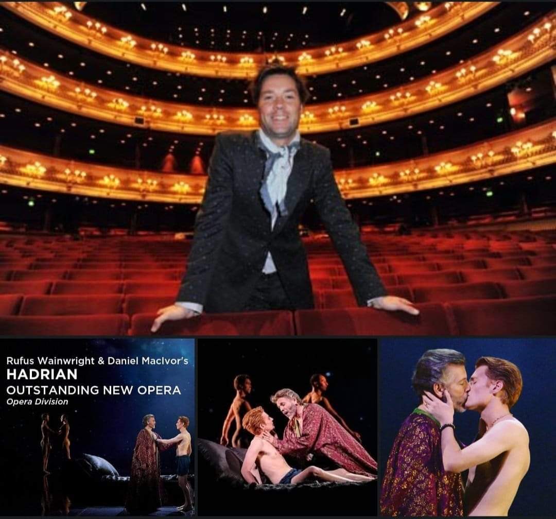 antinousgaygod's tweet photo. πͺ· 25 Oct is #WorldOperaDay: #RufusWainwright's "Hadrian" won Outstanding New Opera at @DoraAwards. The opera had its world premiere at @CanadianOpera in Toronto in October 2018. Baritone @thomashampson was #Hadrian and tenor #IsaiahBell was #Antinous. Bravo @rufuswainwright! πͺ· https://t.co/hyfdMAATx6