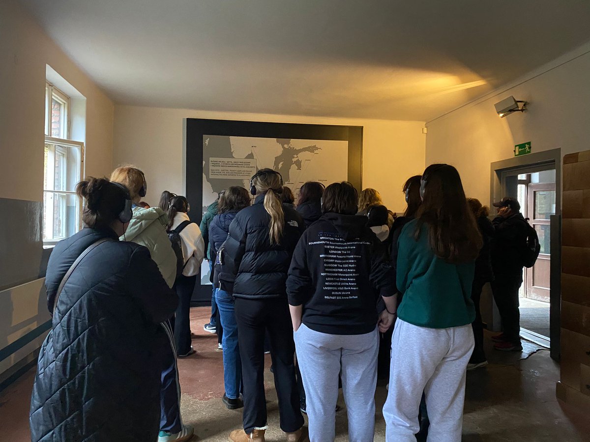 StMarysCollege's tweet photo. A somber morning for our senior students. A visit to Auschwitz- Birkenau as our History trip draws to a close. https://t.co/mg9Kye43lP