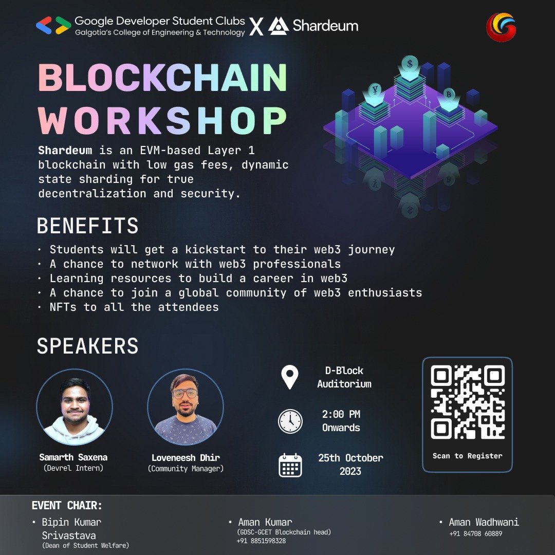 Harshit79187397's tweet image. Today attend a great Session At GCET 🎓
&quot;Unlocking the Future: Diving into Web3 and Blockchain at our Workshop 🚀 #Web3Workshop&quot;

&quot;Breaking Chains and Building Blocks: Join us in the Web3 Revolution!
@shardeum
@0_x_Sam
@LoveneeshDhir
@okxweb3
#ProofOfCommunity
#OKX