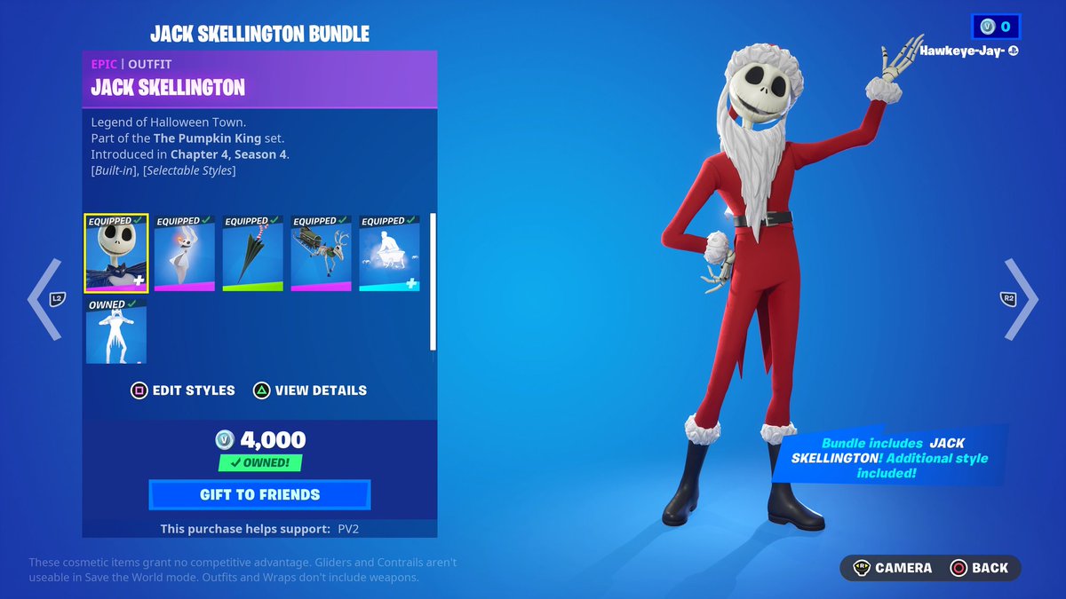 Jay_Bailey_007's tweet image. Bought Jack Skellington Bundle with code #PV2 @FortnitePV2 just need Michael Myers now!