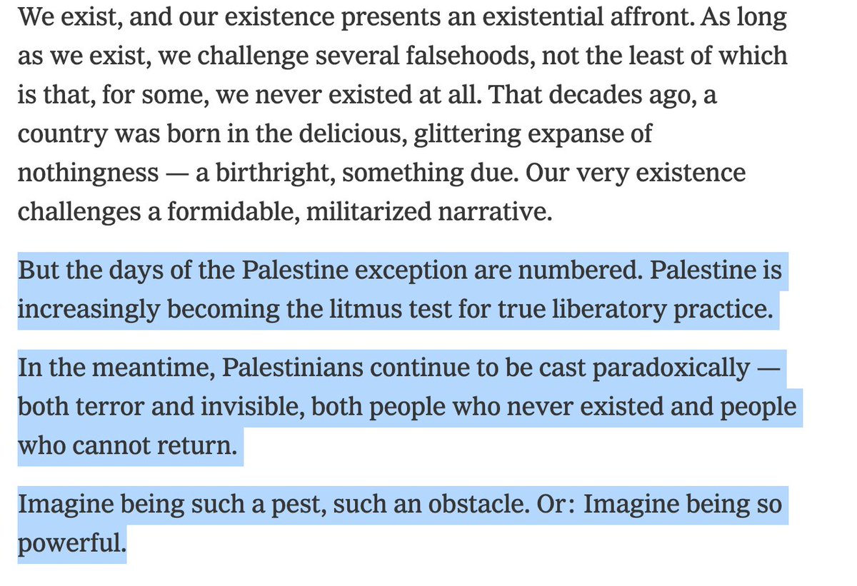 This piece, by Palestinian American Hala Alyan, is breathtaking. 
nytimes.com/2023/10/25/opi…