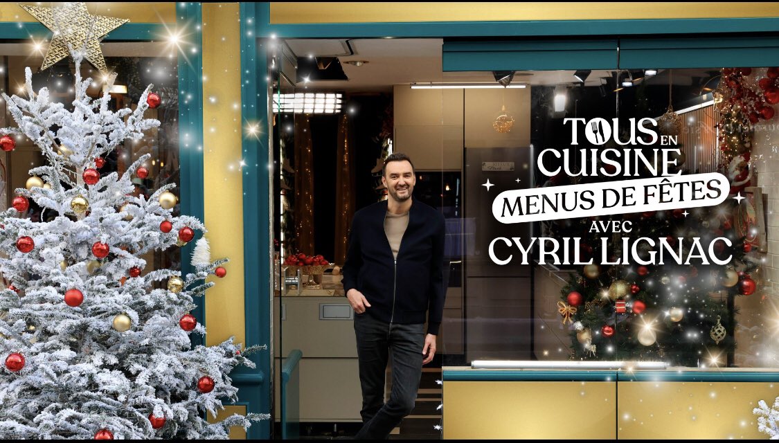 👨‍🍳Réalisez vos menus de fêtes avec un grand chef !
⭐️#TousEnCuisine Menus de Fête avec <a href="/cyril_lignac/">Cyril Lignac</a> est de retour dès le lundi 13 novembre à 18.30
 
🩷<a href="/M6/">M6</a> s’associe aux <a href="/restosducoeur/">Les Restos du Coeur</a> 
#TousEnCuisine proposera chaque jour des appels aux dons pour « Les Restos du Cœur »