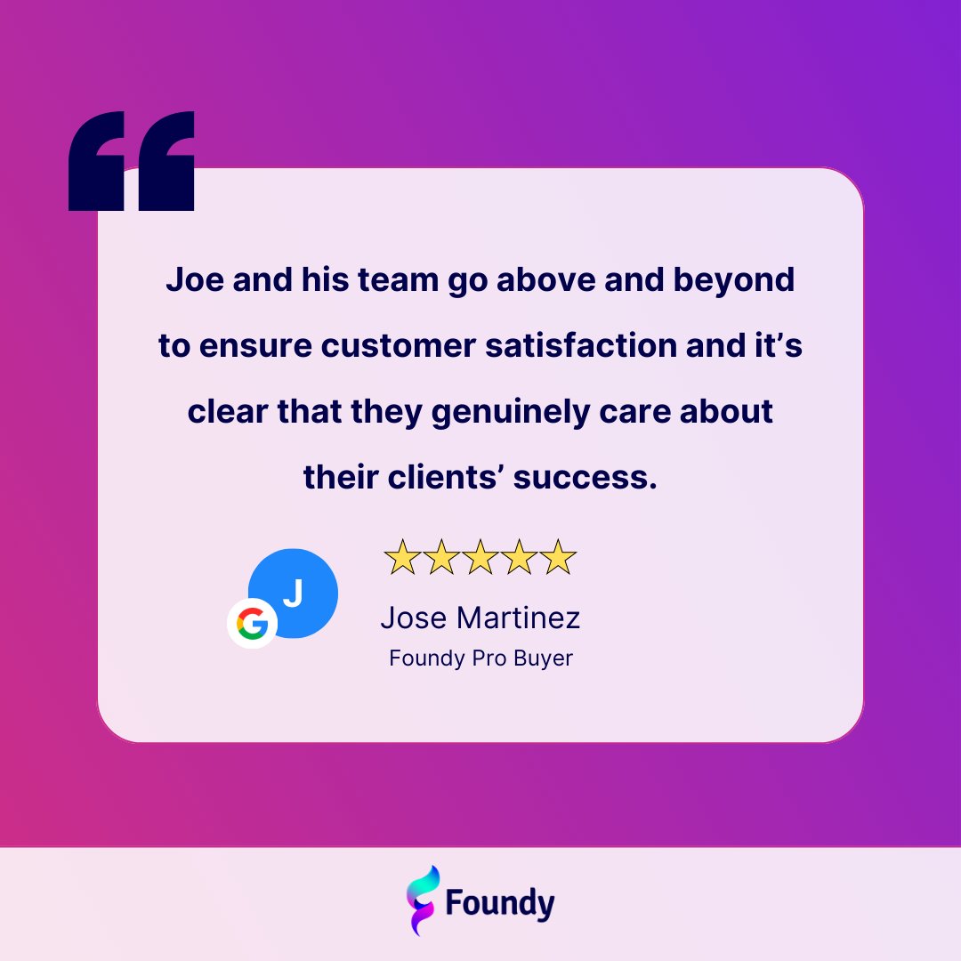 foundyglobal's tweet photo. We were honoured to receive such positive feedback from one of Foundy's Pro Buyers.

Get started on Foundy to browse 250+ vetted businesses looking to get acquired 🚀

#businessopportunity #startups #entrepreneur https://t.co/jXLU1atlKi