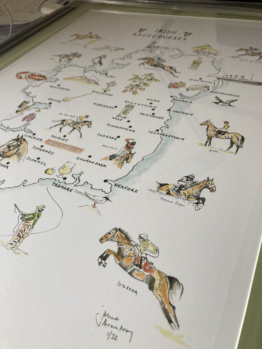 JRFArmstrong's tweet photo. Please SHARE!
#IrishRacecourseMap still plenty of prints remain & can be bought here https://t.co/WmdZKsvoKf
This is an example of it in a frame (also available for sale DM if interested).
#horseracing #ireland #jumpracing #NHracing #flatracing #irishtourism #hurdlers #chasers https://t.co/zjbnSqqJLQ