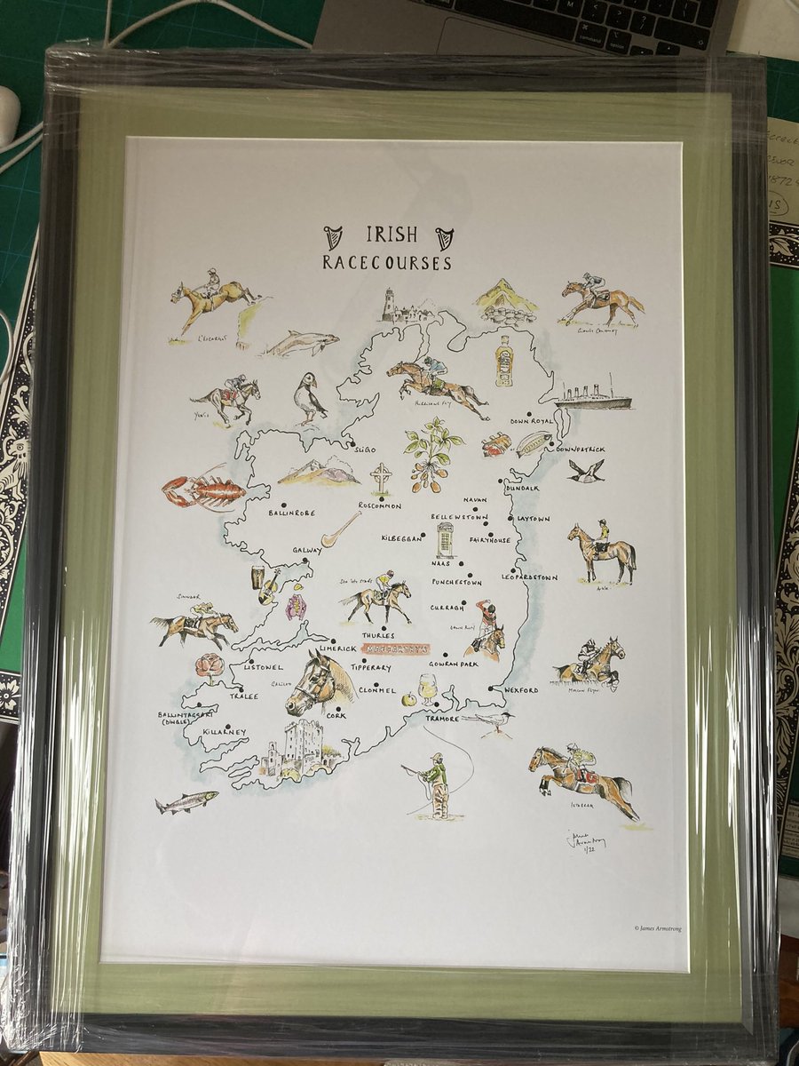 JRFArmstrong's tweet photo. Please SHARE!
#IrishRacecourseMap still plenty of prints remain & can be bought here https://t.co/WmdZKsvoKf
This is an example of it in a frame (also available for sale DM if interested).
#horseracing #ireland #jumpracing #NHracing #flatracing #irishtourism #hurdlers #chasers https://t.co/zjbnSqqJLQ