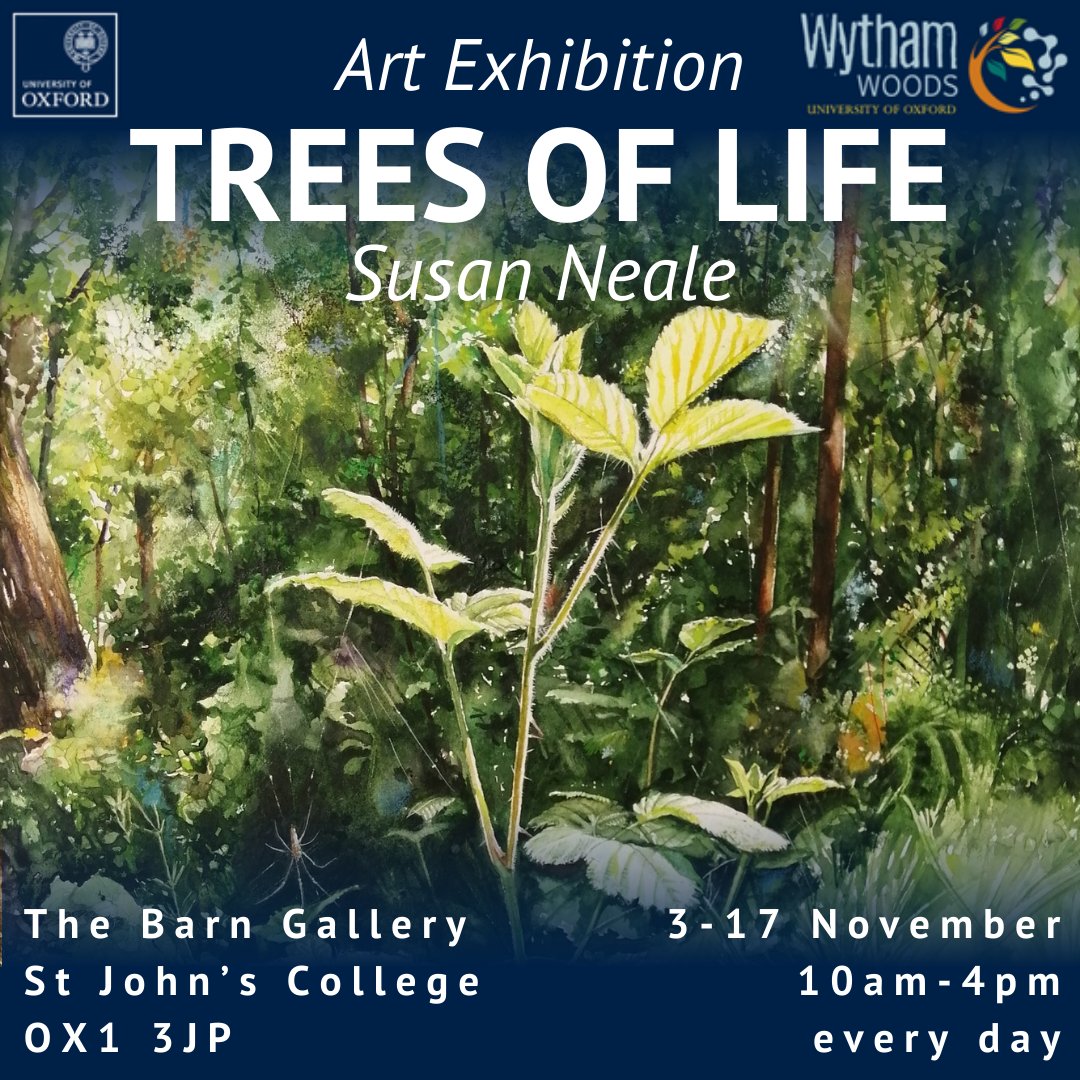Wytham Woods (@wythamwoods) on Twitter photo Experience the interconnectedness of Wytham Woods’ flora and fauna through captivating artwork at <a href="/StJohnsOx/">St John's College</a> from 3 - 17 November, every day 10am-4pm, at the Barn Gallery just off St Giles. (Free entry.)
#oxford #exhibition #nature #biodiversity Experience the interconnectedness of Wytham Woods’ flora and fauna through captivating artwork at <a href="/StJohnsOx/">St John's College</a> from 3 - 17 November, every day 10am-4pm, at the Barn Gallery just off St Giles. (Free entry.)
#oxford #exhibition #nature #biodiversity